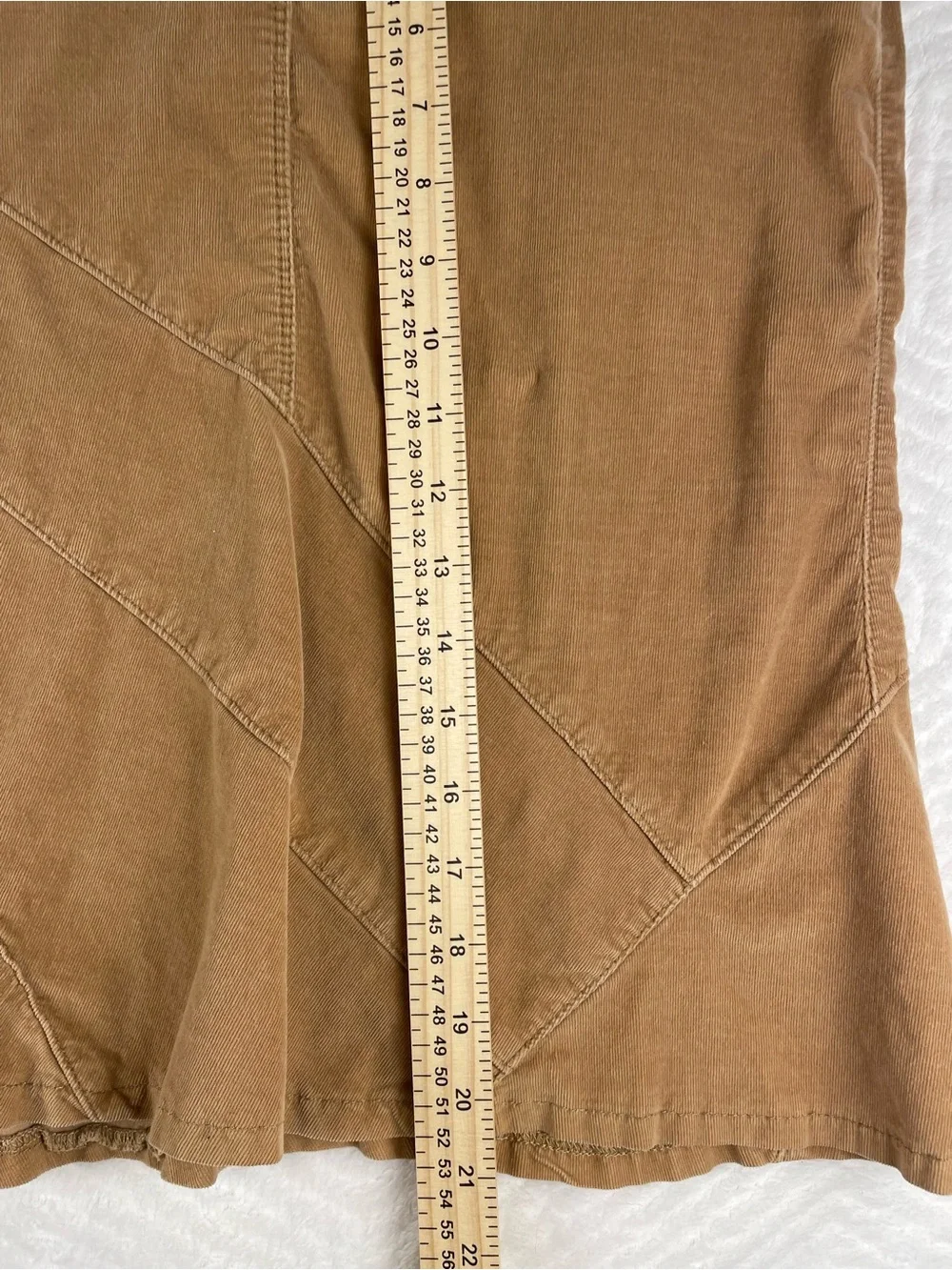 bebe Camel/Tan A-Line Midi Skirt